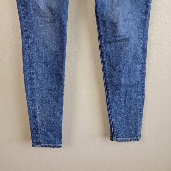 AE 0 Super Hi Rise Jegging Skinny American Eagle Medium Wash Stretch Jeans Short - Picture 6 of 13